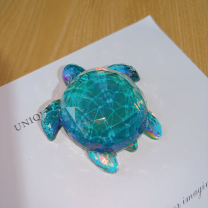Handmade Crystal-Cut Turtle Ornament Resin Mold