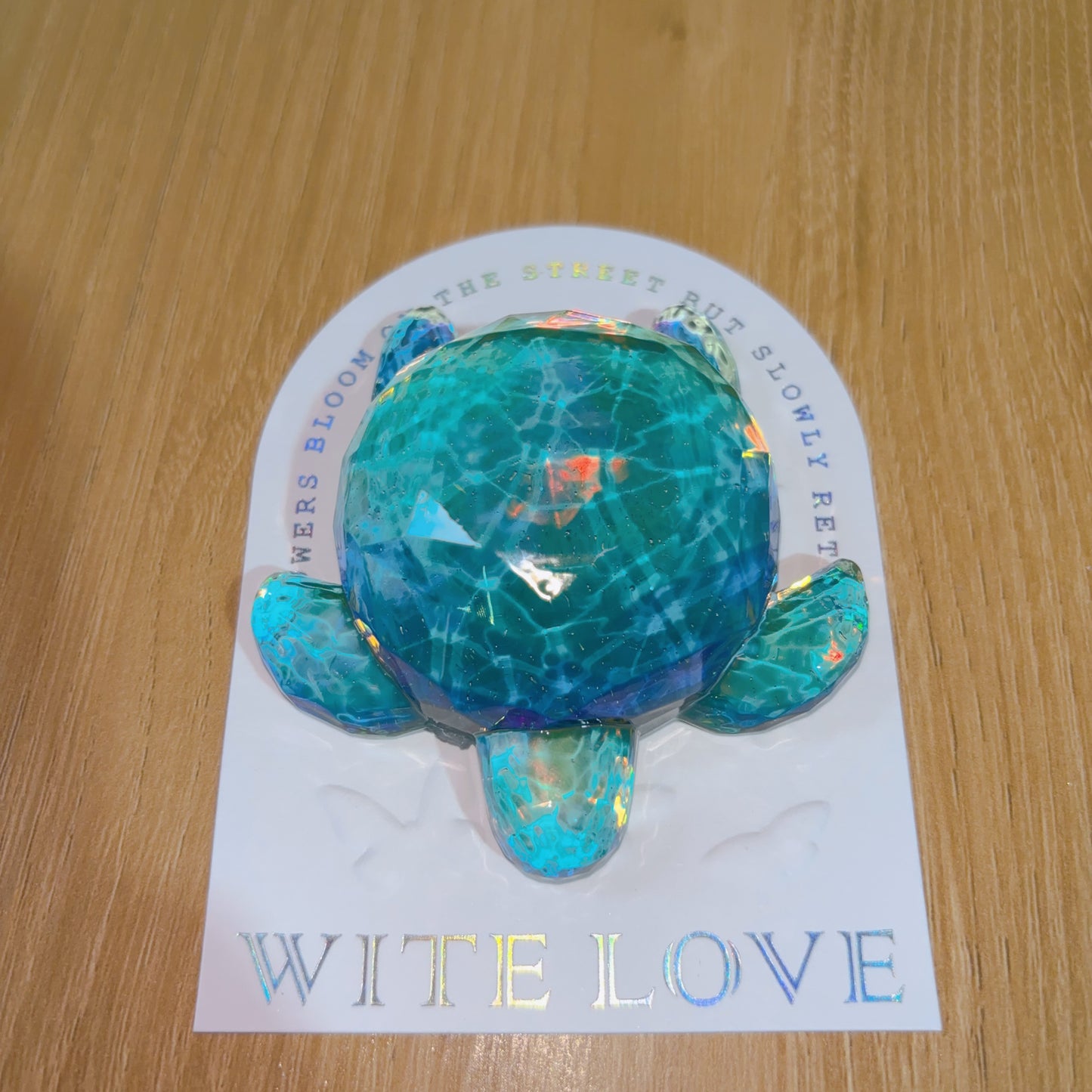 Handmade Crystal-Cut Turtle Ornament Resin Mold