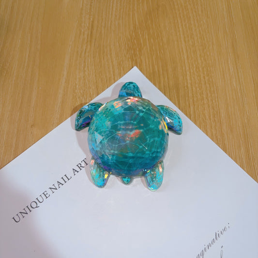 Handmade Crystal-Cut Turtle Ornament Resin Mold