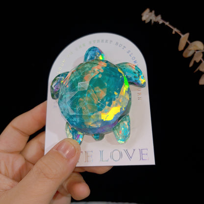 Handmade Crystal-Cut Turtle Ornament Resin Mold