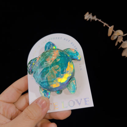 Handmade Crystal-Cut Turtle Ornament Resin Mold
