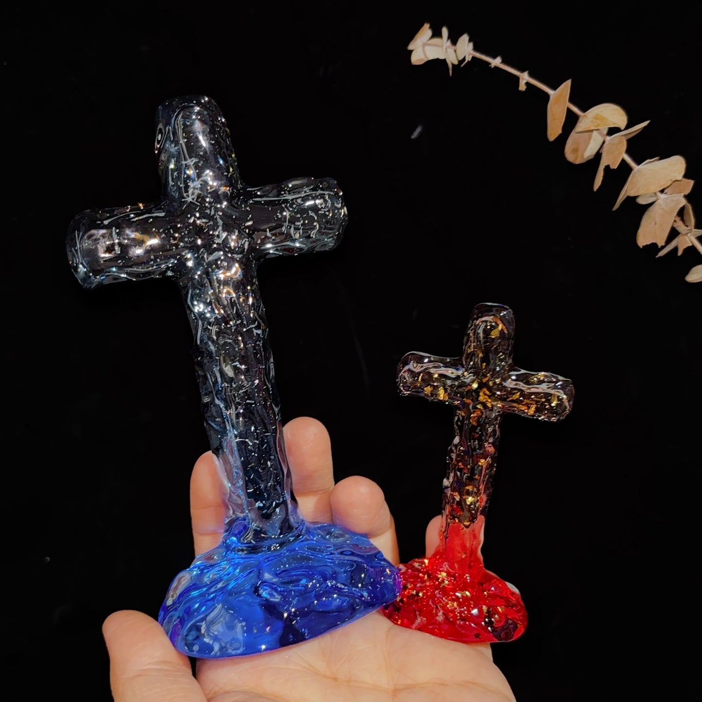 Handmade Water Ripple Cross Ornament Resin Mold