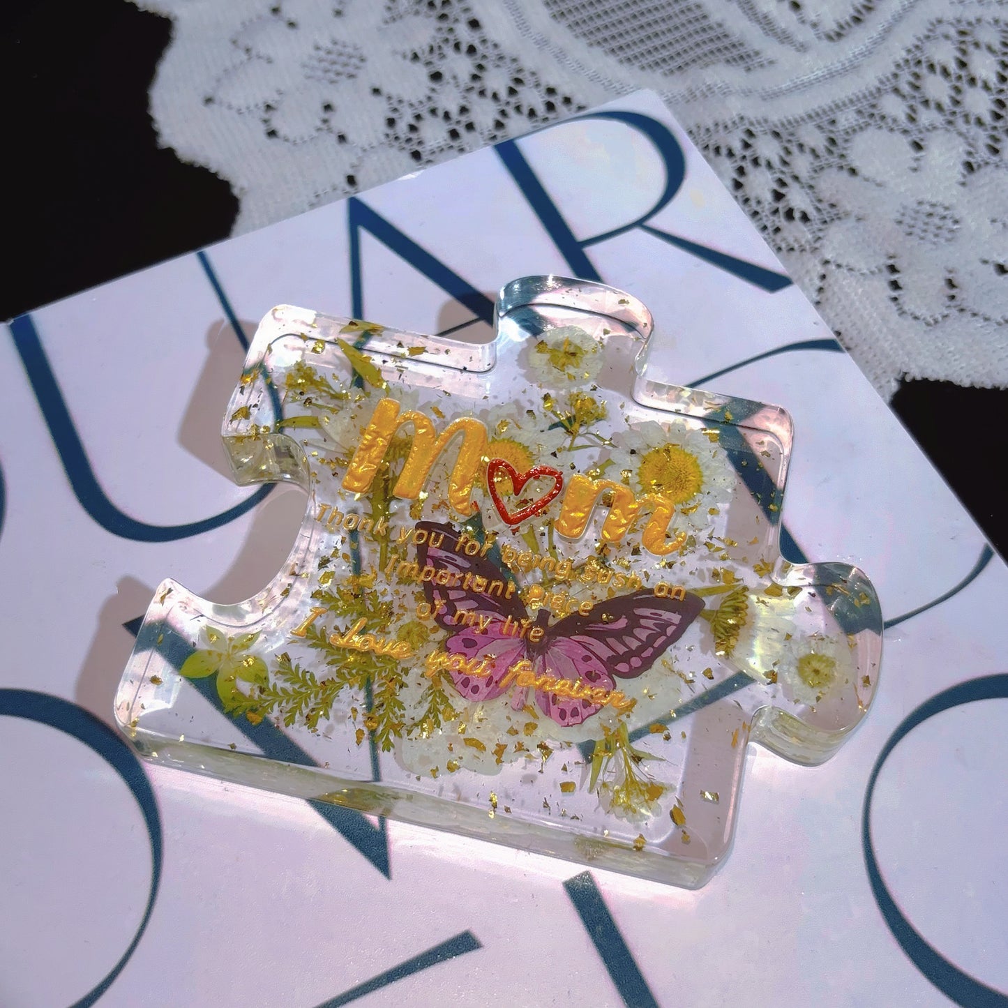 Handmade Mom Puzzle Ornaments Resin Mold