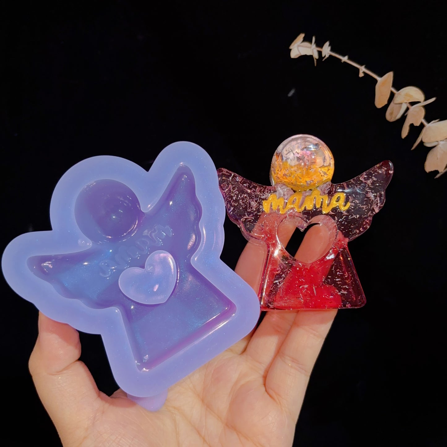 Handmade Mama Angel Hanging Resin Mold