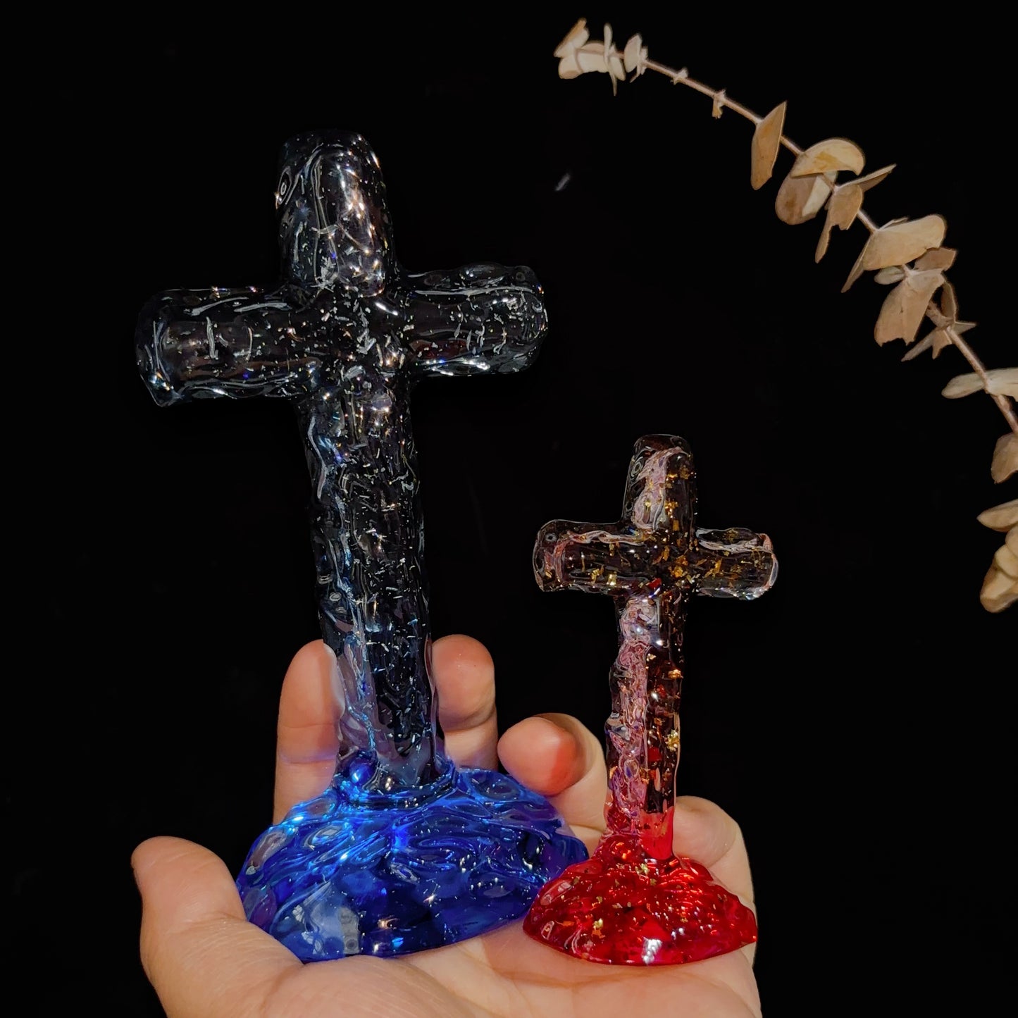 Water Ripples Cross Handmade Water Ripple Cross Ornament Resin Mold