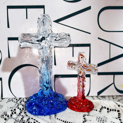 Handmade Water Ripple Cross Ornament Resin Mold