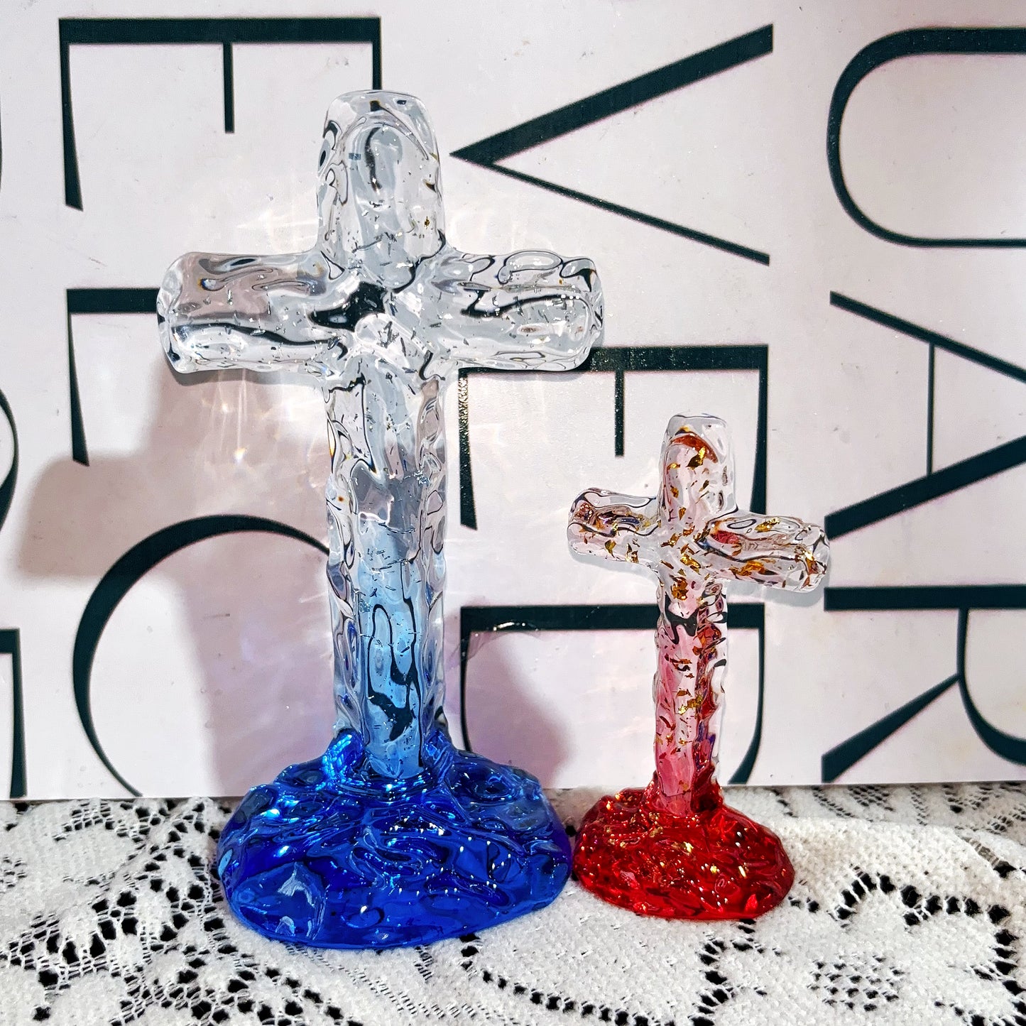 Handmade Water Ripple Cross Ornament Resin Mold