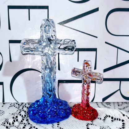 Water Ripples Cross Handmade Water Ripple Cross Ornament Resin Mold