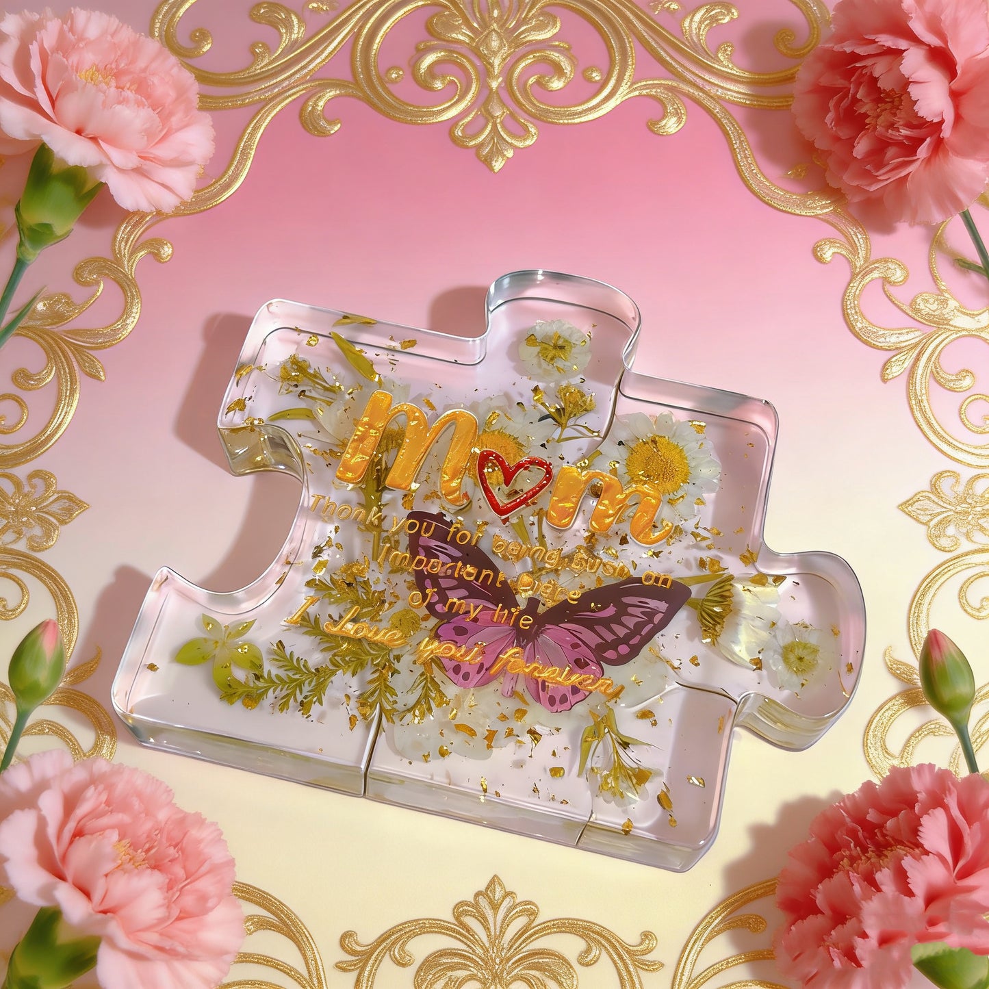 Handmade Mom Puzzle Ornaments Resin Mold