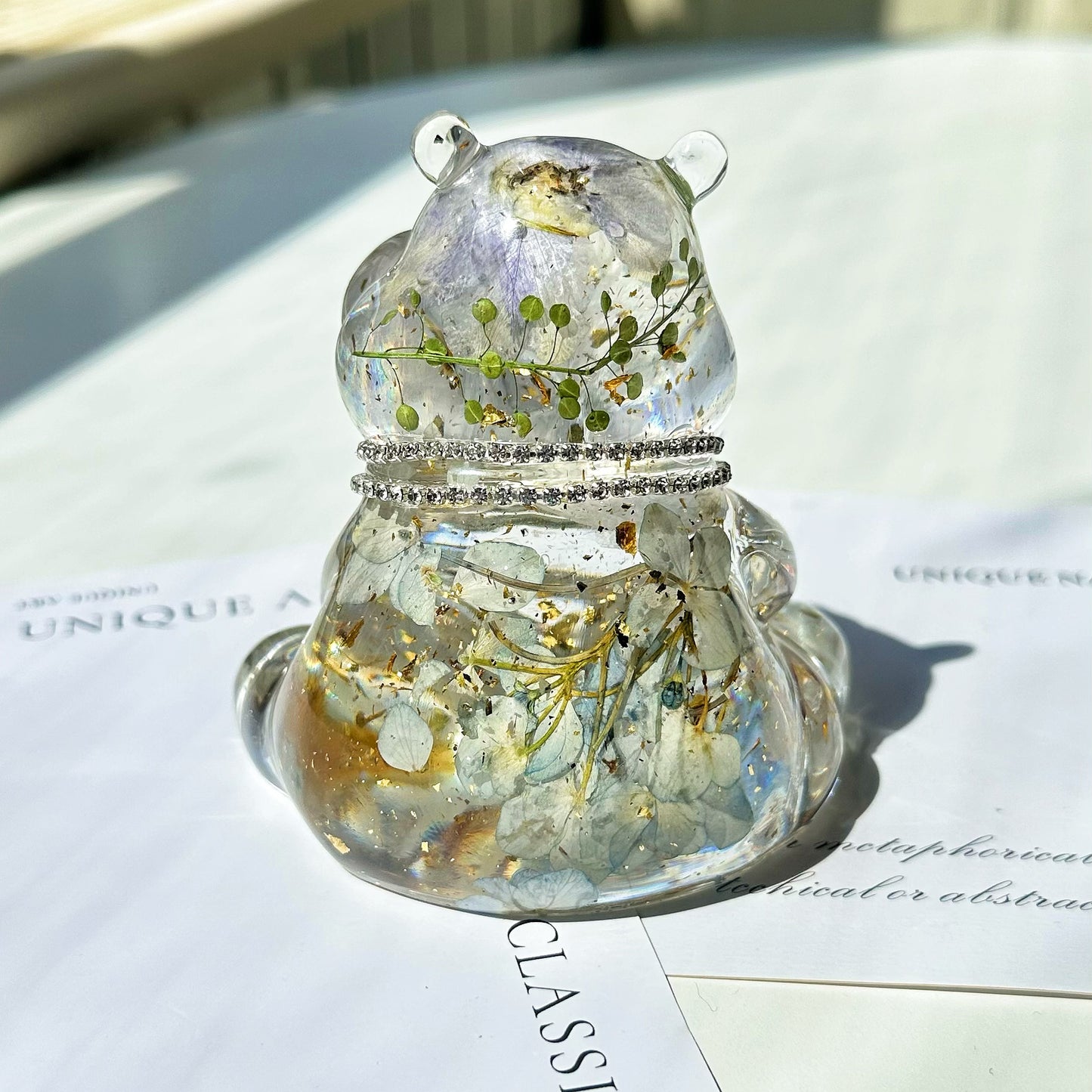 Handmade Mother & Baby Hippo Hug Ornament Resin Mold