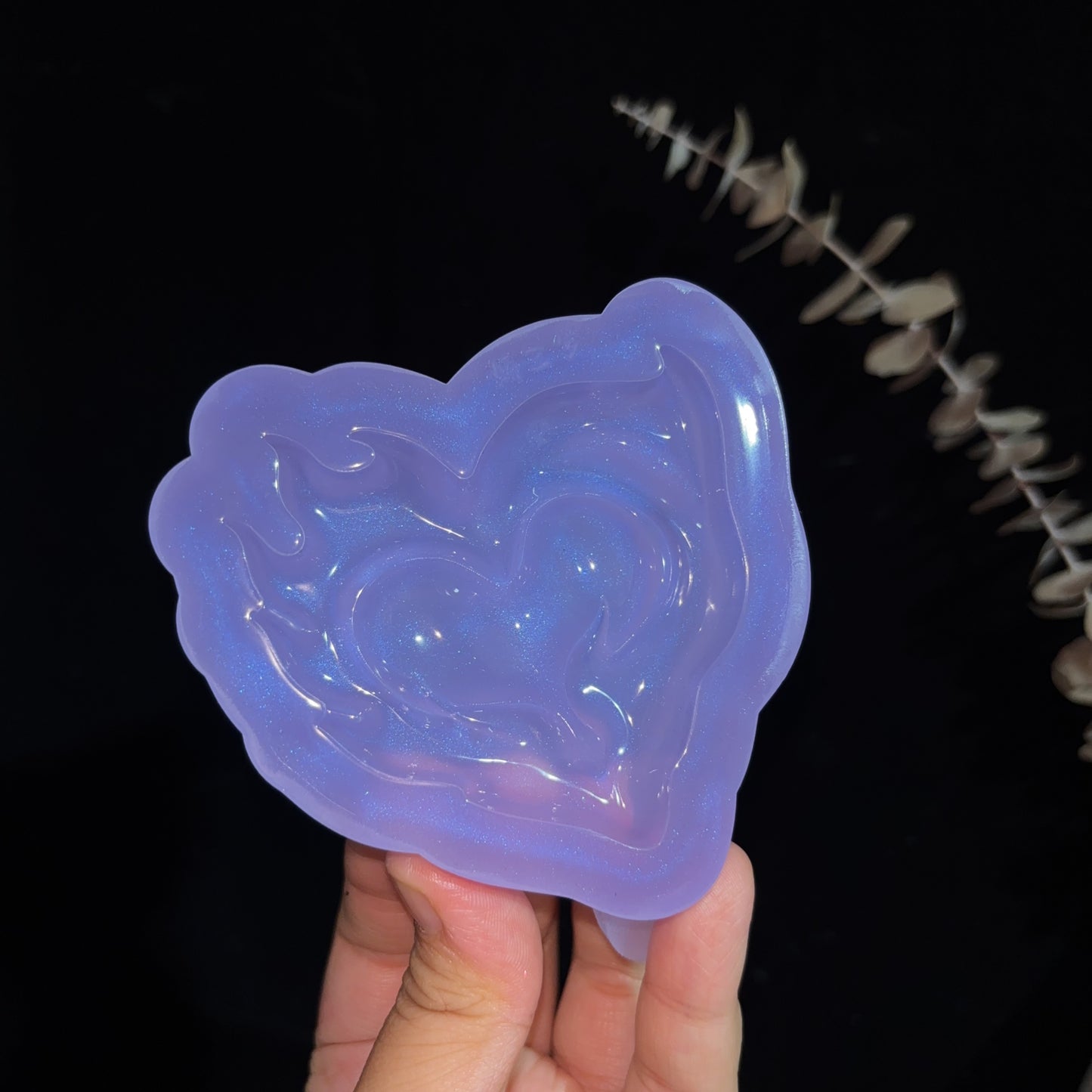 Handmade Flaming Heart Charm Resin Mold