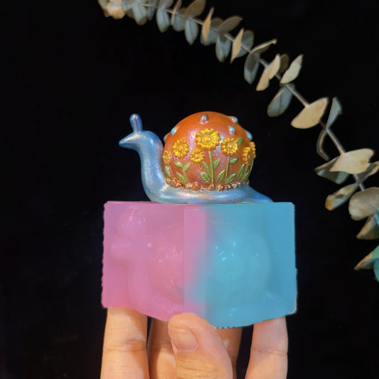 Molde de resina para adorno de bola de caracol con forma de margarita y gota de lluvia hecho a mano 