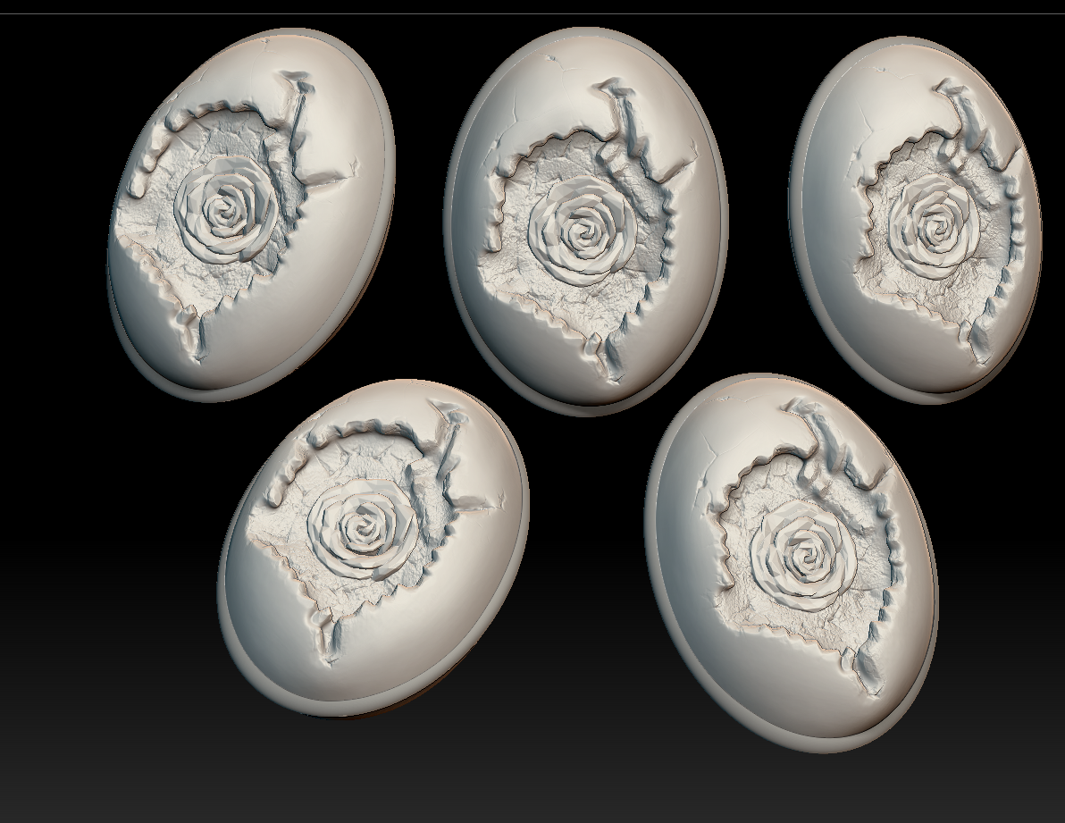 【VIP EXCLUSIVE】Handmade Oval Stone-Textured Diamond-Cut Flower Jewelry Pendant Resin Mold