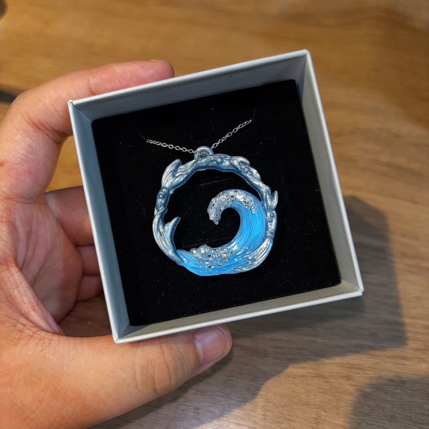 Handmade Wave Jewelry Pendant Resin Mold