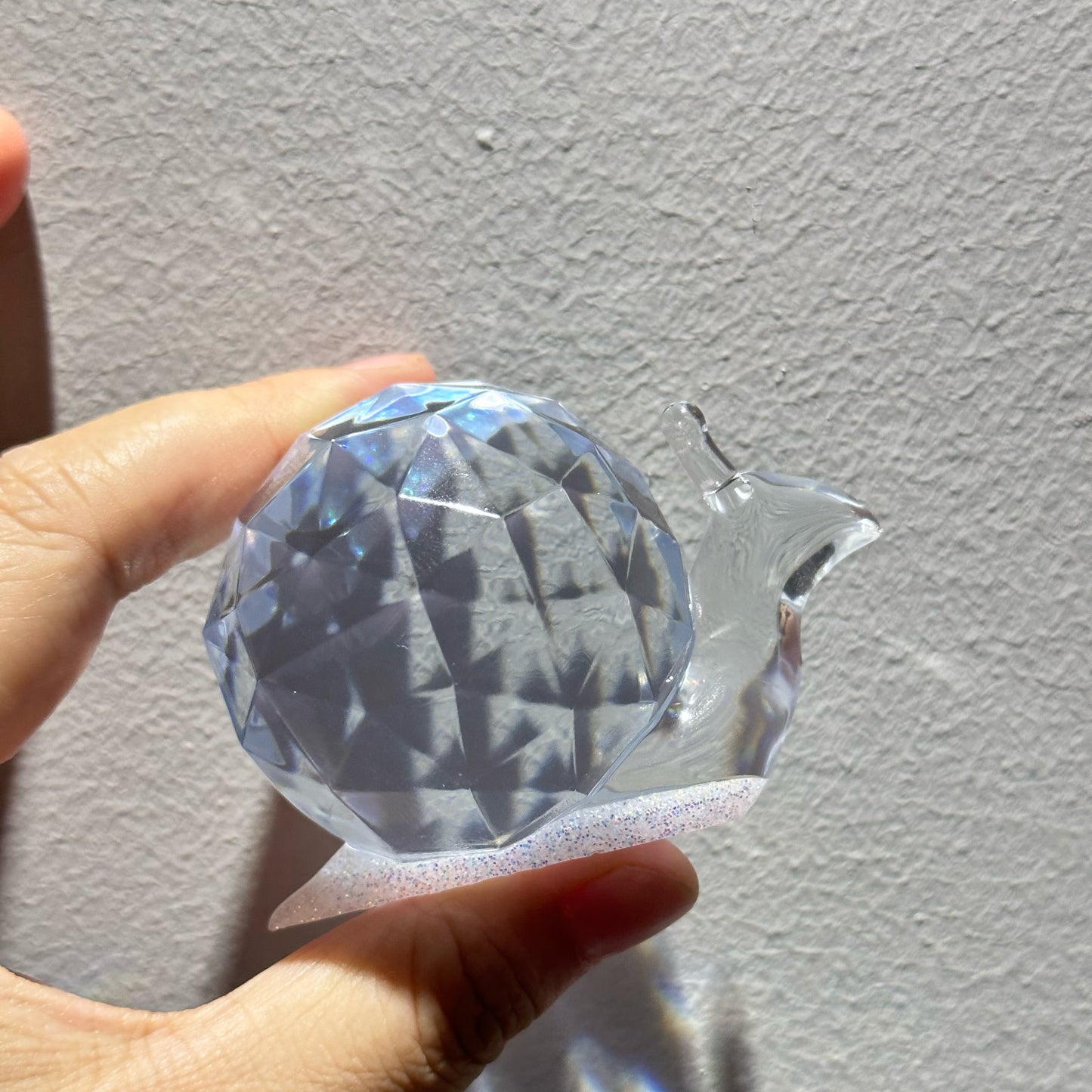Handmade Crystal Diamond-Cut Snail Ornament Resin Mold