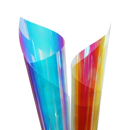 Holographic Iridescent Film – Blue & Red Rainbow Effect for Resin Crafts