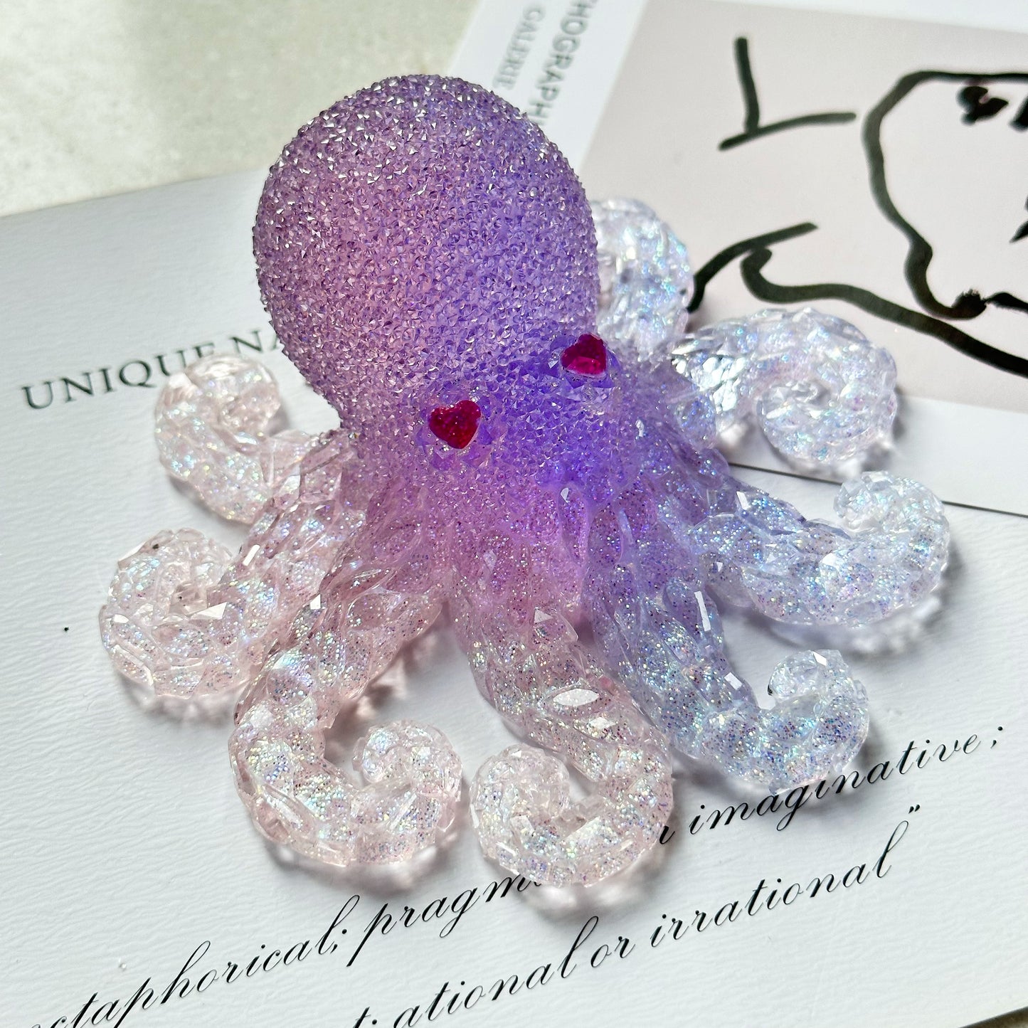 Handmade Diamond Octopus Ornament Resin Mold