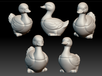 【VIP EXCLUSIVE】 Handmade Cute Duck Storage Jar Resin Mold
