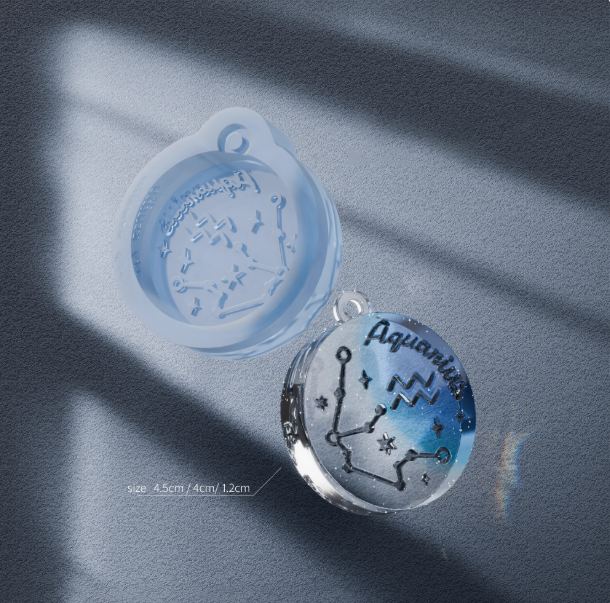 Handmade 12 Zodiac Necklace Pendant Resin Mold