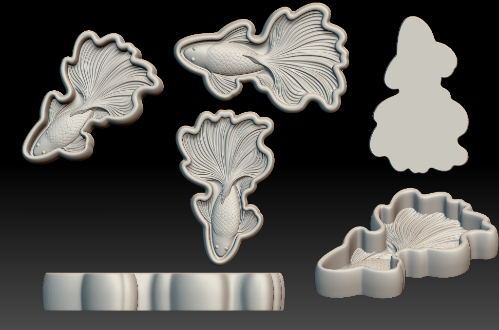【VIP EXCLUSIVE】Handmade Large 3D Goldfish Storage Tray Resin Mold