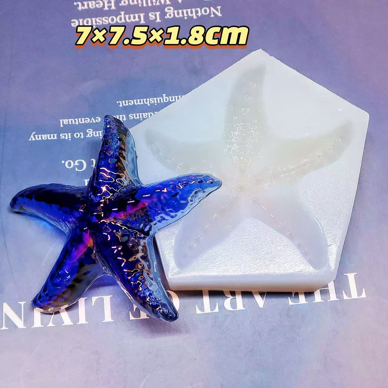 Handmade 2D Starfish Ornament Resin Mold