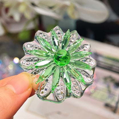 Handmade Crystal Diamond Pearl Crystal Flower Brooch Resin Mold