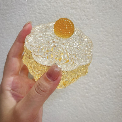 Moldes de resina para cajas de almacenamiento de diamantes con flores de cristal hechas a mano 