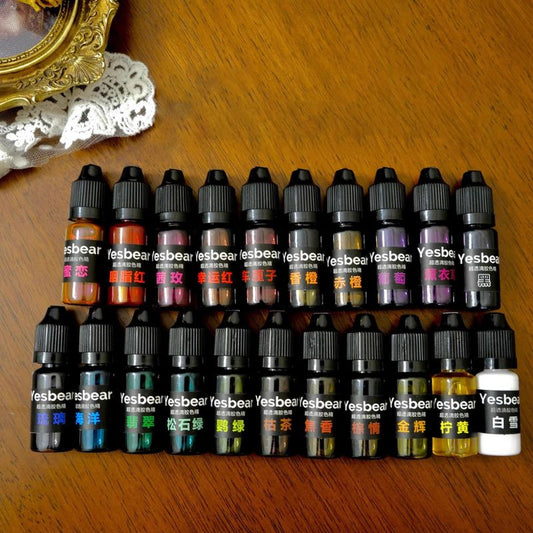 21 Colors Ultra Translucent Exclusive Diamond Color Dye Set for Resin