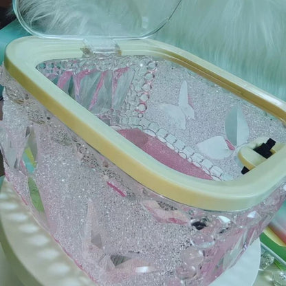 Handmade Diamond Large Capacity Storage Box Resin Mold