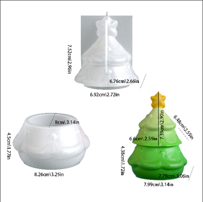 Santa Claus Christmas Tree Storage Jar Resin Molds
