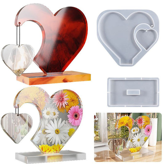 Love Patchwork Photo Frame Resin Mold