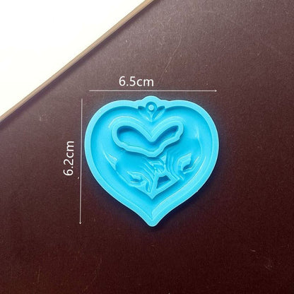 Couple Holding Hands Pendant Resin Mold