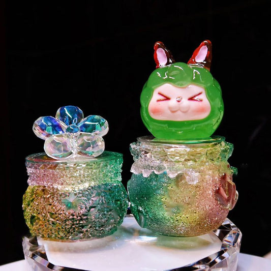 Handmade Diamond Mini Pudding Storage Jar Resin Molds