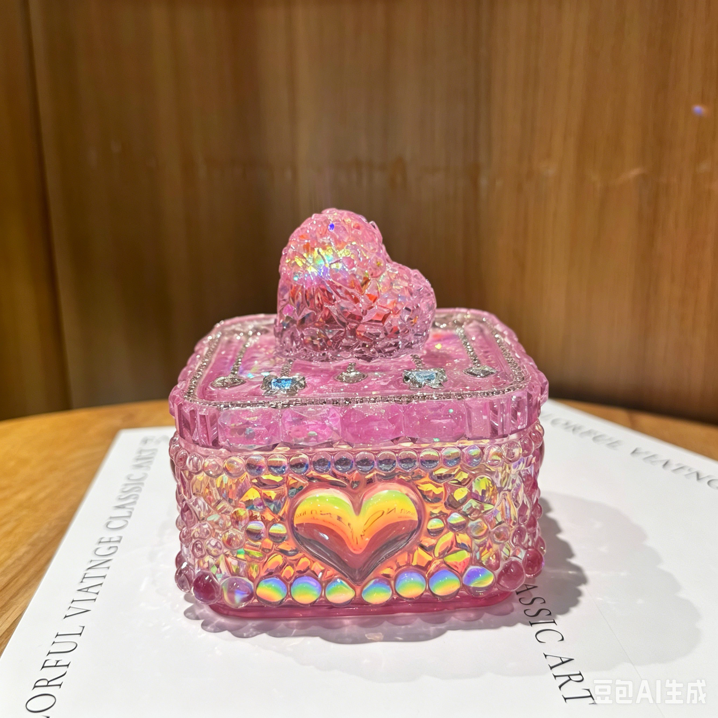 Handmade Diamond Heart Ornament Resin Mold