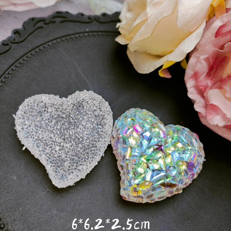 Handmade Diamond Slanted Heart Resin Mold