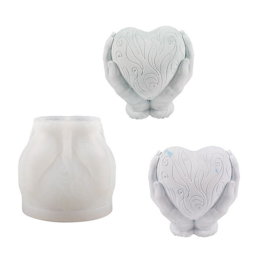 Hand Holding Love Ornament Resin Mold