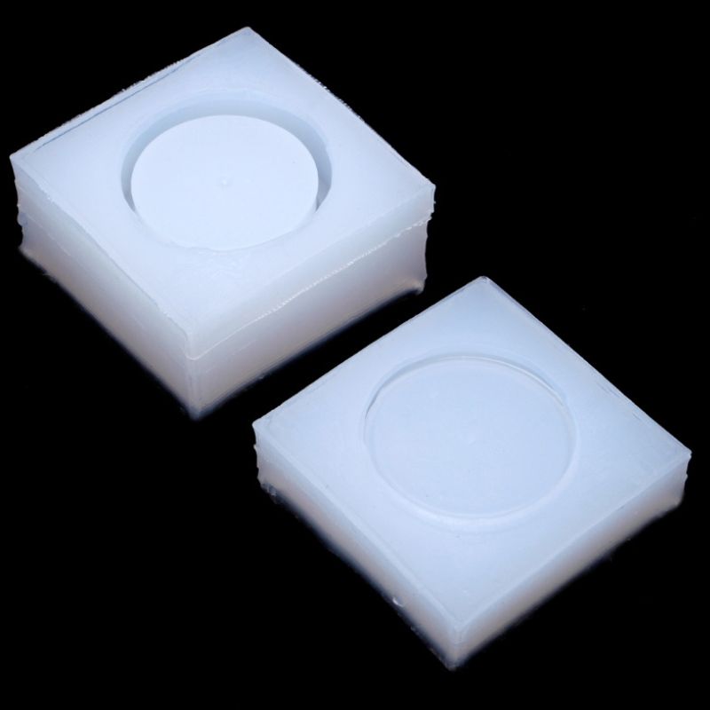 2Pcs Mirror-effect Square Box Base + Lid Resin Silicone Mold