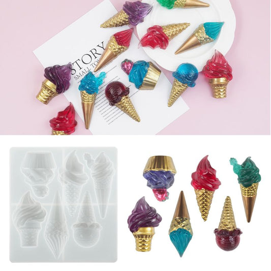 Molde de resina para adorno de helado 