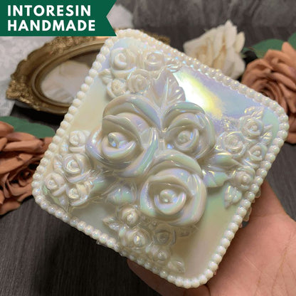 IntoResin Handmade Silicone Rose Box Resin Mold（spend ONE KILO silicone mold making）