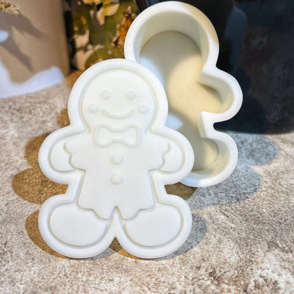 Handmade Cute Gingerbread Man Storage Resin Mold