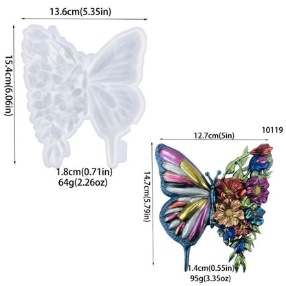 Butterfly Flower Wall Hanging Resin Mold