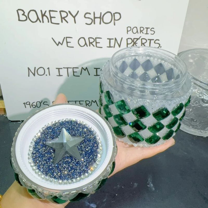 Handmade Diamond Large-Capacity Storage Jar Resin Mold