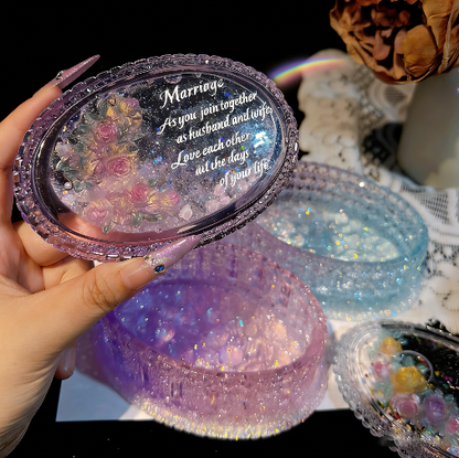 Handmade Diamond Oval Anniversary Storage Jar Resin Mold