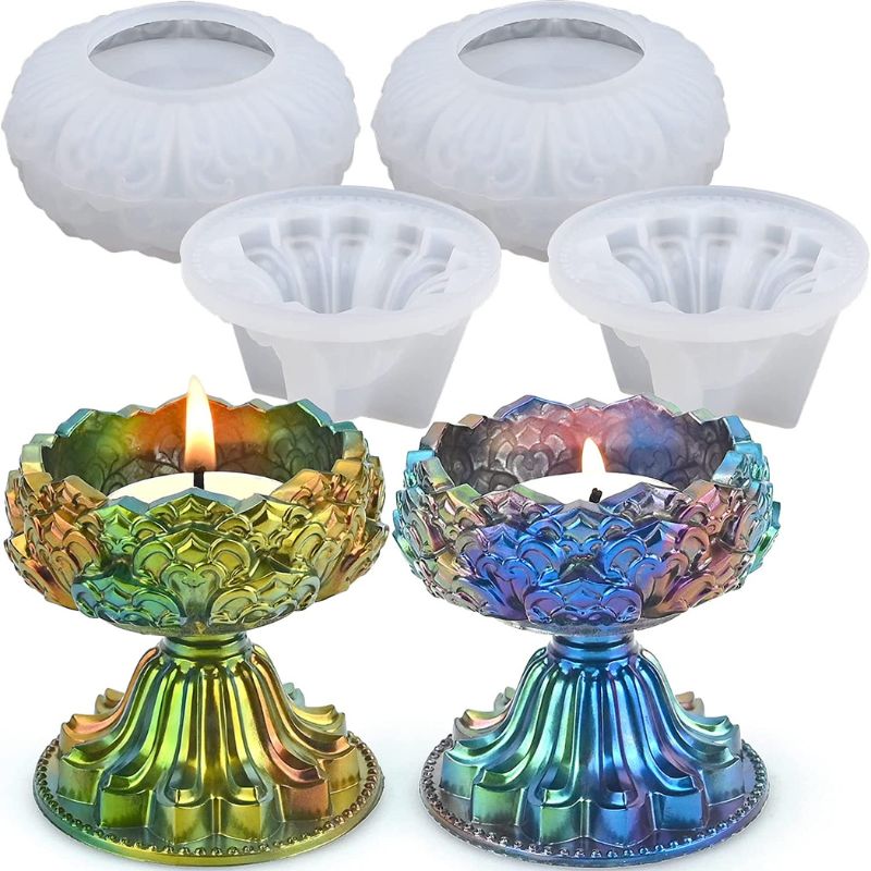 Lotus Candle Holder Resin Mold