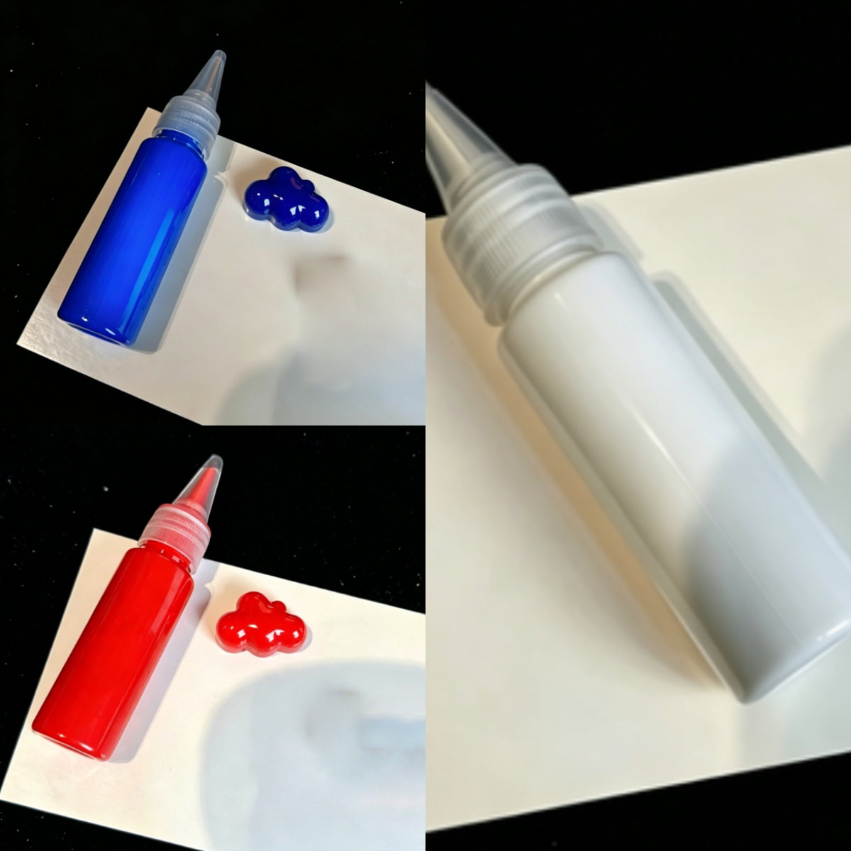 3-Color Resin Pigment Set – 30ml Each (White, Red & Blue)