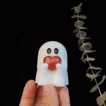 Handmade Cute Ghost Holding A Heart Ornament Resin Mold