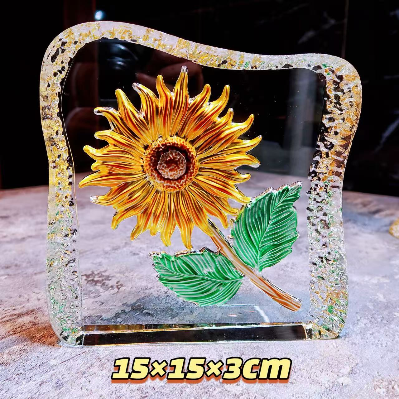 Handmade Crystal Sunflower Ornament Resin Mold