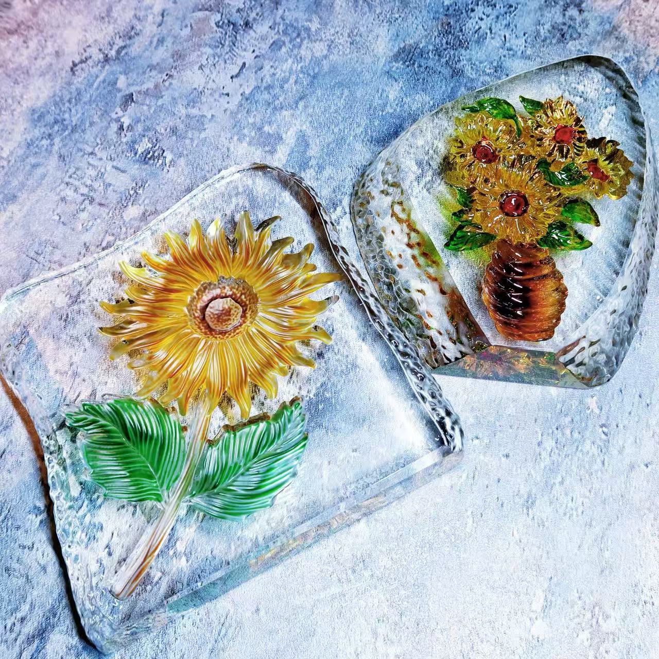 Handmade Crystal Sunflower Ornament Resin Mold