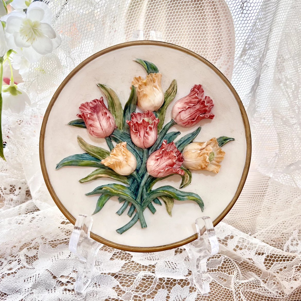 IntoResin Handmade Tulip Rose Plate Ornament Resin Molds