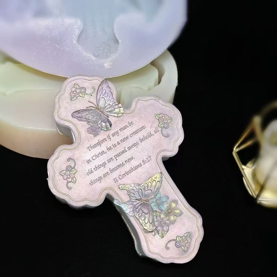 Handmade Large Vintage Cross Resin Moldss Storage Resin Mold